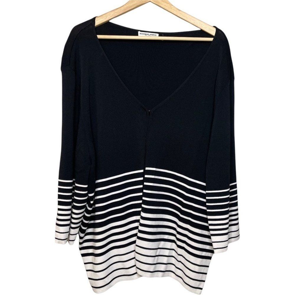 Hannah Jones New York Stripes Top Rayon/Nylon Blend Size 3x